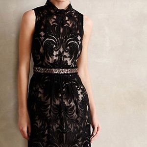 Black lace cocktail dress